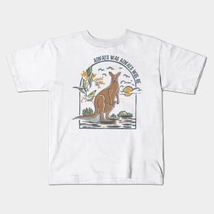 Vintage style kangaroo  always was always will be Kids T-Shirt